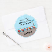 Boys Train Birthday Danke, Ihr Aufkleber (Umschlag)