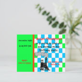 Boy's Train Motor Geburtstag Einladung (Stehend Vorderseite)