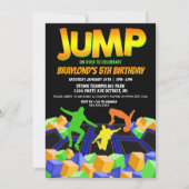 Boys Trampolin Park Party Einladung (Vorderseite)