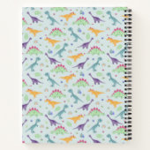 Boys Trendy Niedlich Blue T-Rex Dinosaur Muster Notizblock (Rückseite)