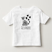 Boys Trendy Niedlich Dschungel Lemur und Name Kleinkind T-shirt (Vorderseite)