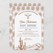 Boys Tribal Boho Arch Rodeo Western Kinderdusche Einladung (Vorne/Hinten)