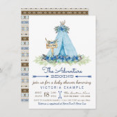 Boys Tribal Boho TeePee Baby Shower Einladungen (Vorne/Hinten)