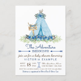 Boys Tribal Boho TeePee Baby Shower Einladungen