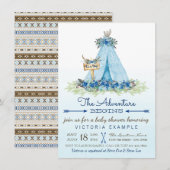 Boys Tribal TeePee Baby Shower Einladungen (Vorne/Hinten)