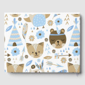 Boys Tribal Woodland Babydusche Gästebuch (Rückseite)