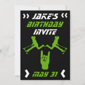 Boys Trick Scooter Birthday Einladung (Vorderseite)