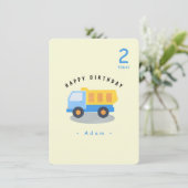 Boys Truck Geburtstagskarte Feiertagskarte (Stehend Vorderseite)