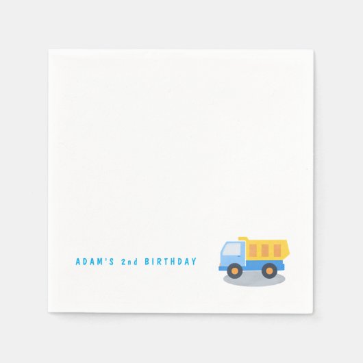 Boy's Truck Serviette (Vorderseite)