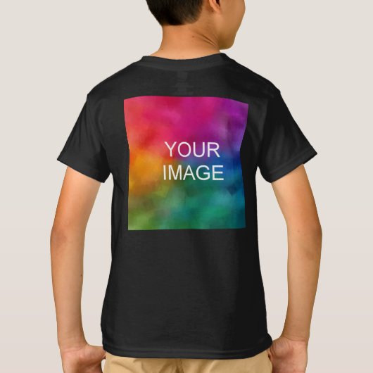 Boys Tshirts Doppelseitig elegant Schwarz (Rückseite)