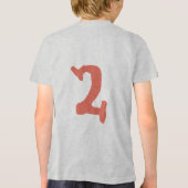 Boys “Two” Farm Animal Barnyard Kids 2nd Birthday Tri-Blend Shirt (Rückseite)