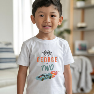 Boys Two Fast 2. Geburtstag Rennen Tri-Blend Shirt