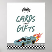 Boys Two Fast Birthday Cards and Gifts Sign Poster (Vorne)