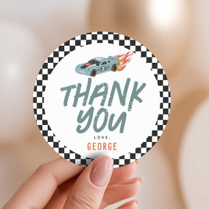 Boys Two Fast Racing 2. Geburtstag Gefallen Runder Aufkleber