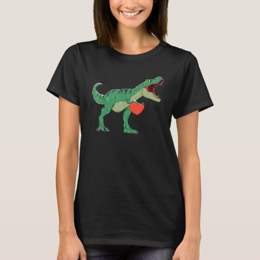 Boys Valentines Day Shirt Kids T Rex Dinosaur I St (Vorderseite)