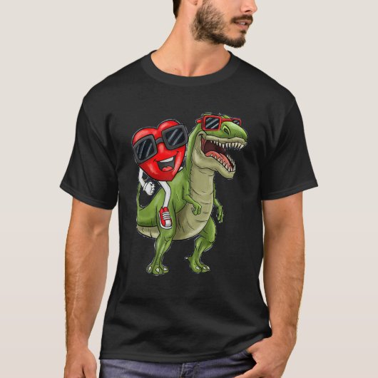 Boys Valentines Day Shirt Kids T-Rex Dinosaur I St (Vorderseite)