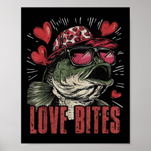Boys Valentines Fischen B Valentine Liebe Funny Me Poster