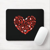 Boys Valentinstag Gaming Videospiel-Controller Mousepad (Mit Mouse)