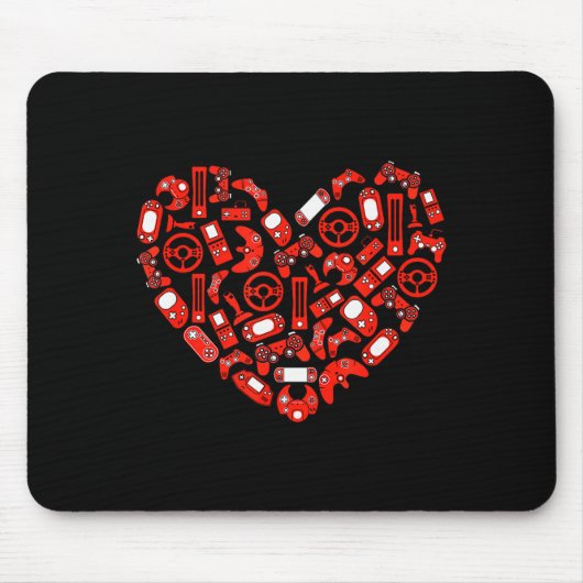 Boys Valentinstag Gaming Videospiel-Controller Mousepad (Vorne)