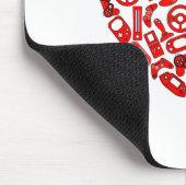 Boys Valentinstag Gaming Videospielcontroller Mousepad (Ecke)
