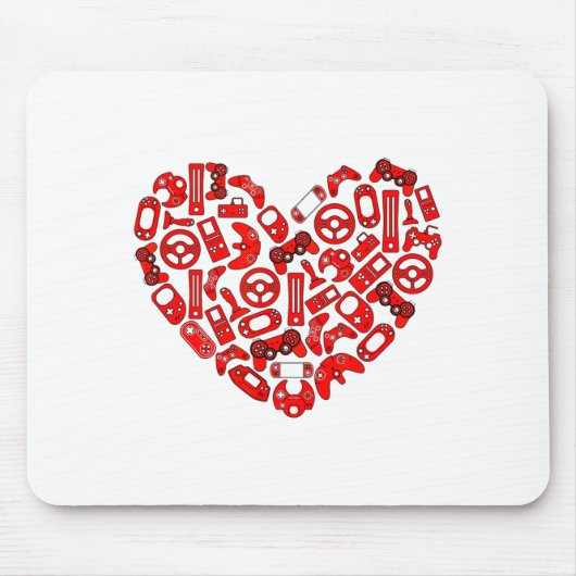Boys Valentinstag Gaming Videospielcontroller Mousepad (Vorne)