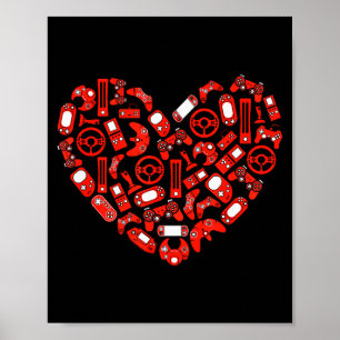 Boys Valentinstag Gaming-Videospielcontroller Poster