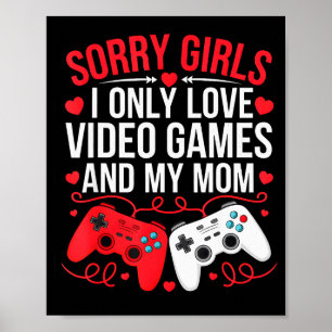 Boys Valentinstag Kinder Lustiges Videospiel Gamer Poster