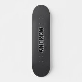 Boys Varsity Black Skateboard Personalized Name (Vorne)