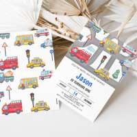 Boys Vehicles oder Transport Road 1. Geburtstag