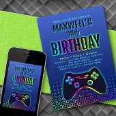 Boys Videospiel-Marine zum Geburtstag Einladung