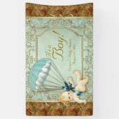 Boys Vintag Baby Dusche Banner (Vertikal)