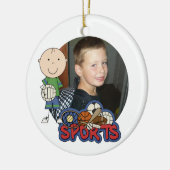 Boys Volleyball Maßgeschneiderte Foto Ornament (Links)