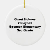 Boys Volleyball Maßgeschneiderte Foto Ornament (Hinten)