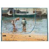 Boys Wading (1873) von Winslow Homer Große Geschenktüte (Rückseite)