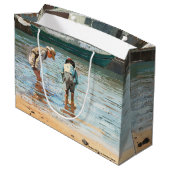 Boys Wading (1873) von Winslow Homer Große Geschenktüte (Rückseite Schrägansicht)