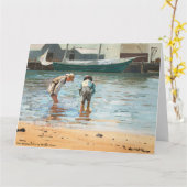 Boys Wading (1873) von Winslow Homer Karte (Gelbe Blume)