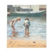 Boys Wading (1873) von Winslow Homer Notizblock (Vorderseite)