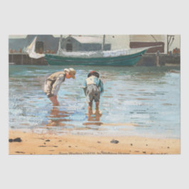 Boys Wading (1873) von Winslow Homer Seidenpapier