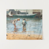 Boys Wading (1873) von Winslow Homer Wandteppich (Vorderseite (Horizontal))