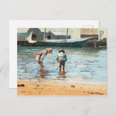 Boys Wading, berühmtes Kunstwerk von Winslow Homer Postkarte (Vorne/Hinten)