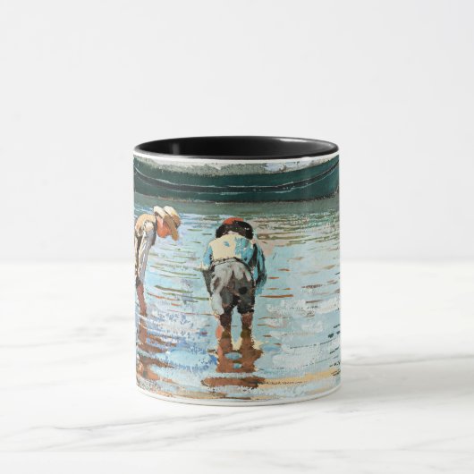 Boys Wading, berühmtes Kunstwerk von Winslow Homer Tasse (Zentrum)