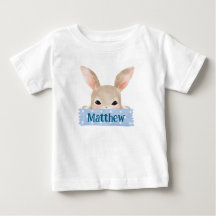 Boys Watercolor Blue Oaster Bunny
