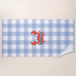 Boys Watercolor Crab Strandtuch