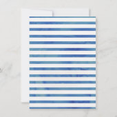 Boys Watercolor Nautical Birthday Einladung (Rückseite)