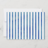 Boys Watercolor Nautical Birthday Party Einladung (Rückseite)