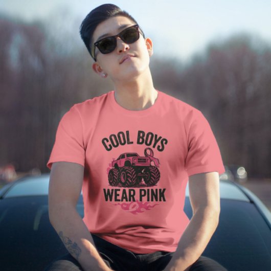 Boys Wear Pink Shirt – Monster Truck Cancer Awaren