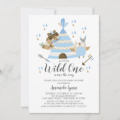 Boys Wild One Baby Shower Einladung (Vorderseite)