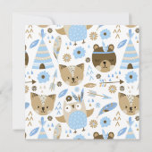 Boys Wild One Baby Shower Einladung (Rückseite)