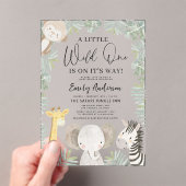 Boys Wild One Safari Animals Kinderdusche Acryleinladungen (Insitu (Handheld))