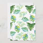 Boys Wild One Safari Animals Kinderdusche Einladung (Rückseite)